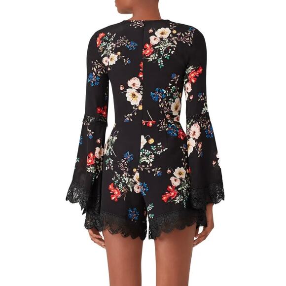 Nicholas Cecile Silk Floral Romper US 2 - Picture 2 of 10